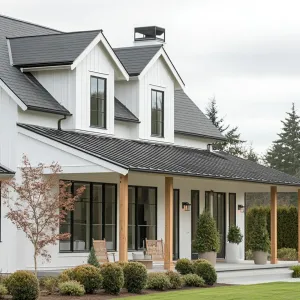 Preview of Chic White Farmhouse with Modern Charm