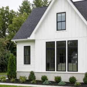 Modern Gable Picture Window Farmhouse