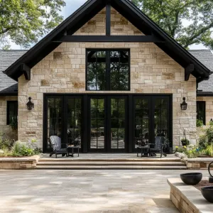 Stone Facade Charisma: A Modern Barn Adventure