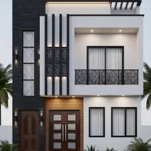 Monochrome Geometry With Carved Accents