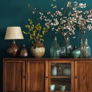 Whimsical Wood and Bloom Display