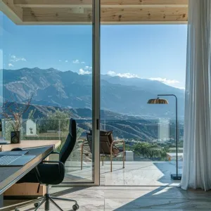 Balcony Office With Retractable Walls