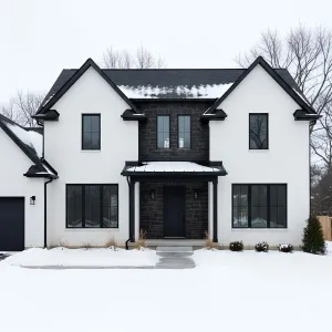Monochrome Manor in Snow