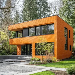 Preview of Brilliant Brick Cube Amidst the Greenery
