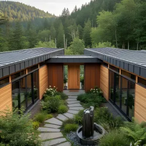 Curved Serenity: A Nature-Loving Hillside Abode