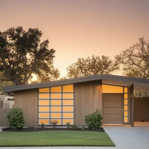 Sunset Glow on a Retro Abode