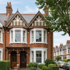 Twin Gabled Edwardian Porchfront Charm