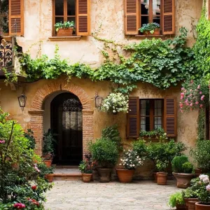 Preview of Enchanting Courtyard Haven with Shuttered Windows