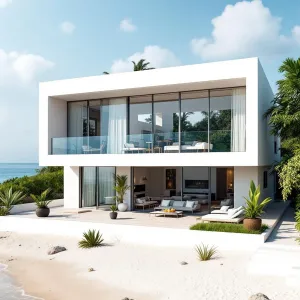 Glamorous Getaway By The Shore: Architectural Elegance