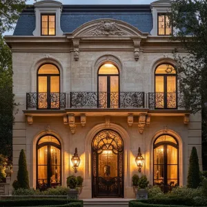 Illuminated French Chateau Grandeur