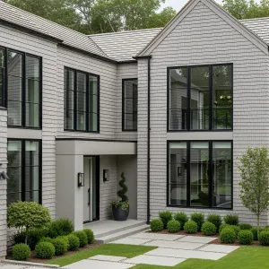 Sleek Serenity: Black Windows Meet Modern Magic