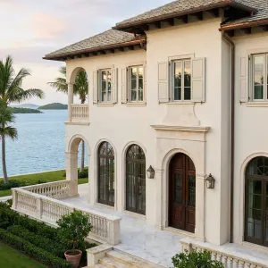 Seaside Arcaded Mediterranean Garden Villa