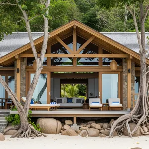 Tropical Retreat Facing the Waves