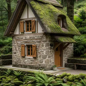 Dreamy Dwelling with Mossy Roof Delight