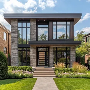 Sleek Retreat with Stone Symphony