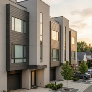 Quiet Concrete-Clad Modern Townhouses
