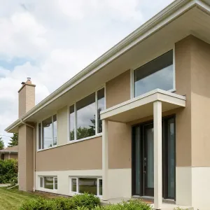 Quiet Stucco Framed Modern Split