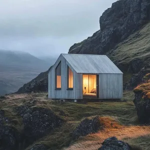Luminous Hideaway on the Misty Ridge