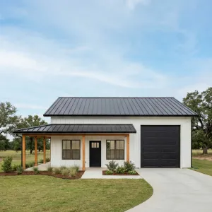 Black Roof Porch Workshop Cottage