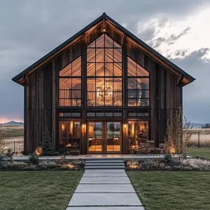 A Glazed Barn Gem with Rustic Lights