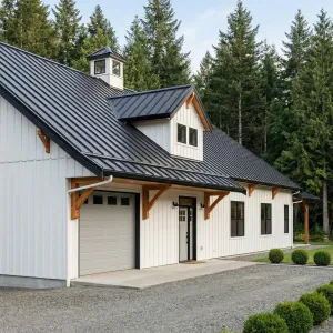 Charcoal Roof Woodland Barnhome