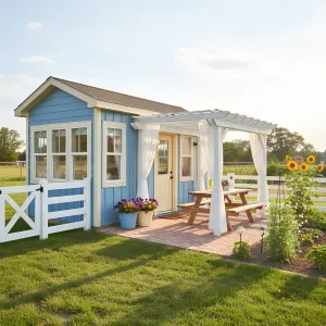 Serene Sunlit Shed: Blissful Yard Retreat