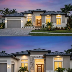 Sunset Stone-Entry Coastal Retreat