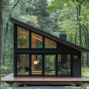 Peaked Perfection: A Glassy Woodland Retreat