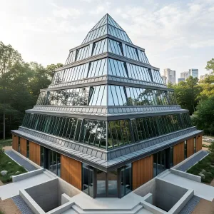 Zen-Stepped Glass Peak Lodge