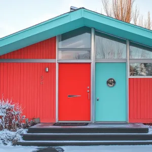 Bright Red and Aqua With Chrome Accents