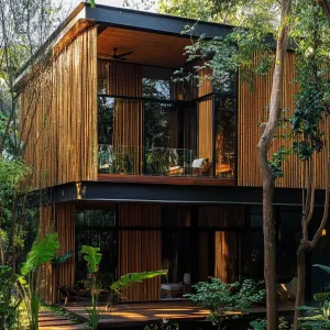 Bamboo Hut On Stilts
