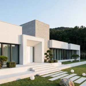Hillside Linear Villa With Zen Garden