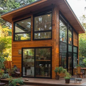 Elegant Glass-Walled Timber Perch