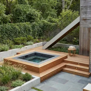 Terraced Woodscape Courtyard Spa Nest