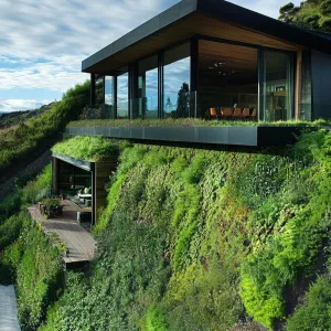 Cliffside Canopy: Where Glass Greets Greenery