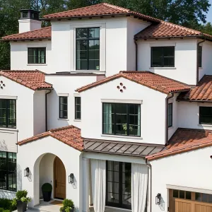 Creamy Stucco Castle: A Mediterranean Marvel