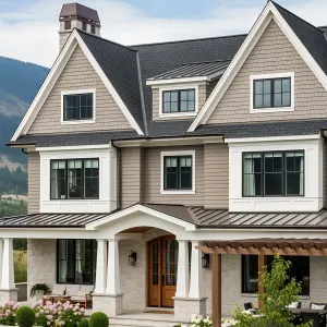 Craftsman Elegance Under Mountain Skies