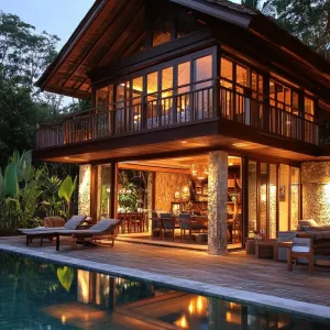 Tropical Twilight: The Bamboo Sanctuary