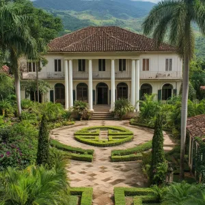 Majestic Manor Amidst Lush Greenery