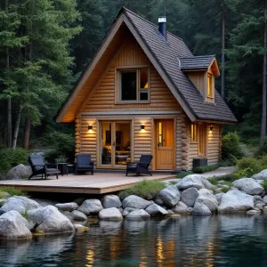 A-Frame Cabin Dreamscape by the Lake