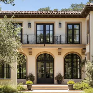 Italian Villa with Chic Arched Grandeur