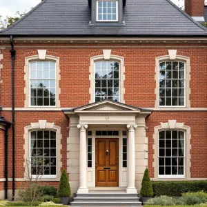 Brick House Serenade with Classical Columns