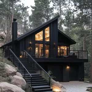 Modern Chic Chalet in the Woods