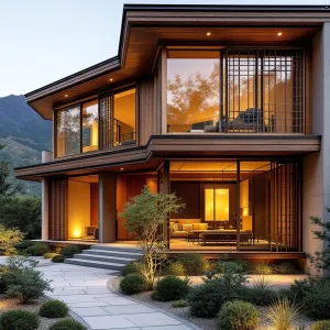 Zen Retreat with Evening Glow
