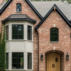 Enchanting Brick Haven with Arched Entry