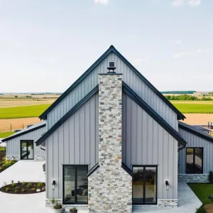 Gable Grandeur Amidst Golden Fields