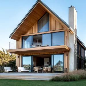Zinc Roof With Exposed Timber Beams