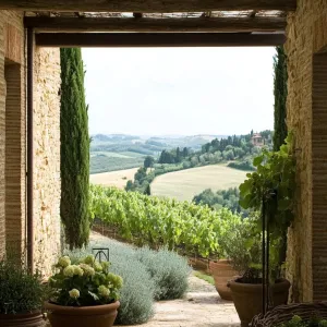 Charming Tuscan Patio with Countryside View