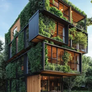 Stunning Green Haven: A Container Apartment Building Wrapped In Nature