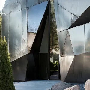 Textured Metal Panels With Bold, Asymmetrical Shapes